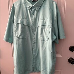 Under Armour Men's Aqua Button Down Shirt